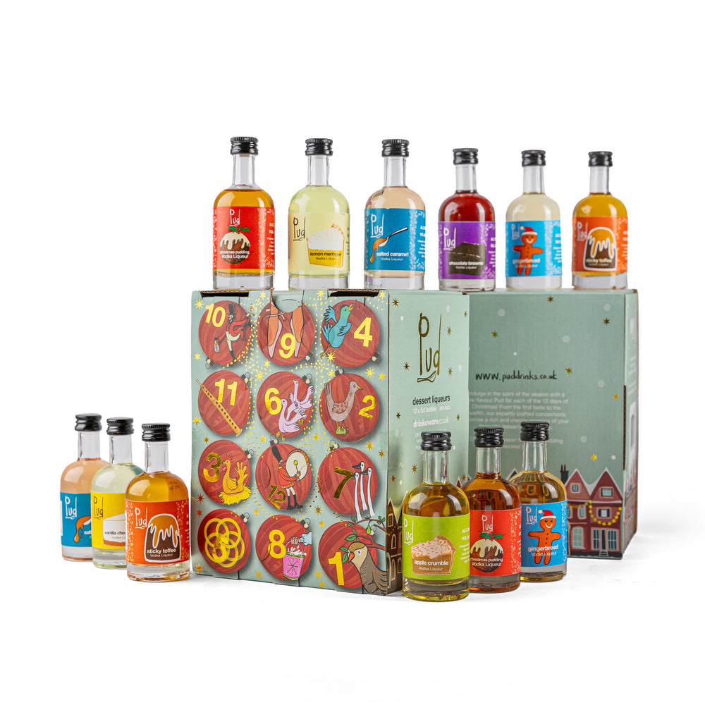 2024 Limited Edition Pud 12 Days Of Christmas Vodka Liqueur Gift Box (12 x 5cl)