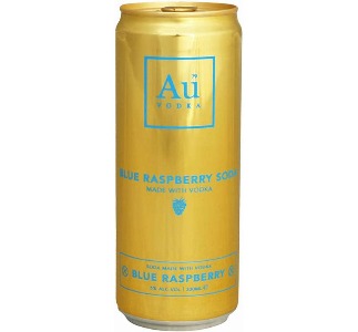 AU Vodka Blue Raspberry Cans