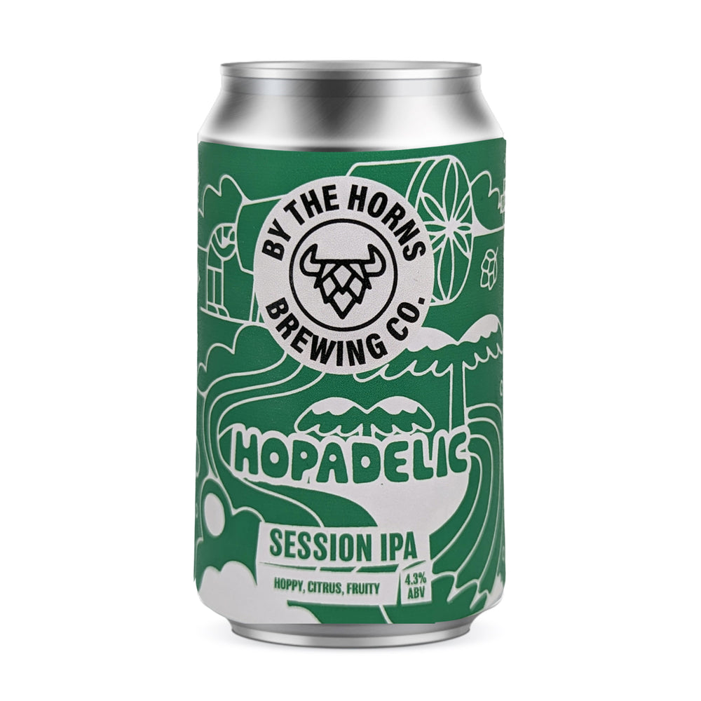 hopadelic session ipa by the horns brewing co.