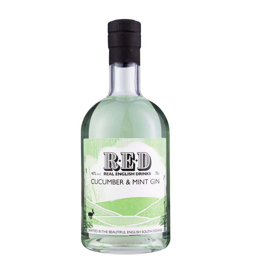 Real English Drinks (Red) - Cucumber & Mint Gin 70cl